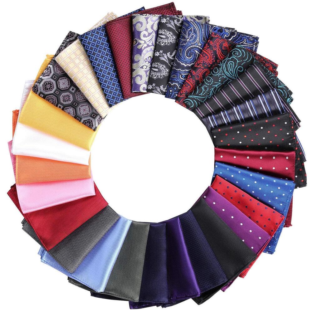 28 Pack Pocket Squares for Men Men's Handkerchief Mens Pocket Squares